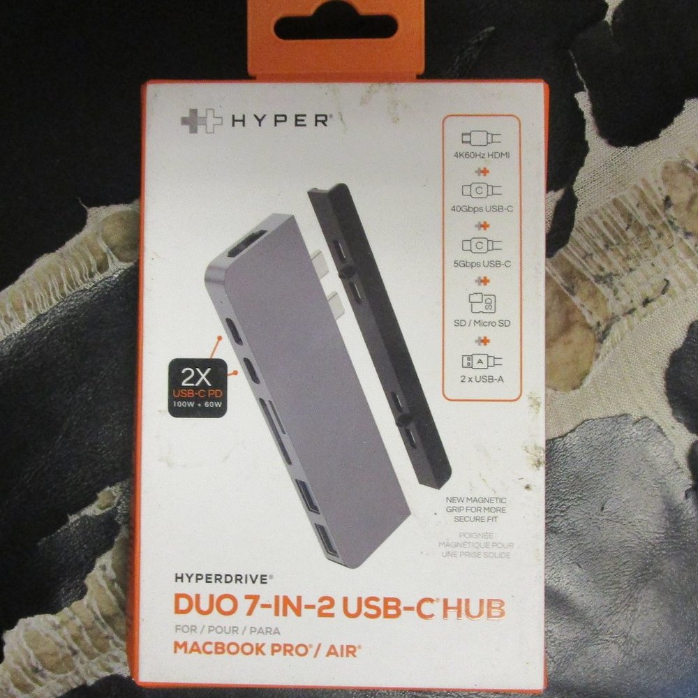 HYPER HyperDrive DUO 7-in-2 USB-C Hub for MacBook Pro/Air - Space Gray
